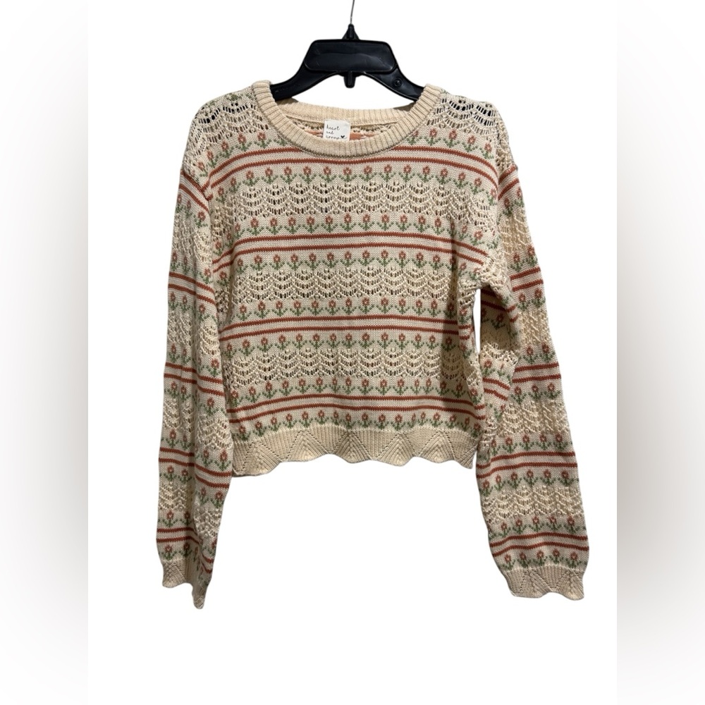 NWT. Heart and Arrow girl’s size large sweater.